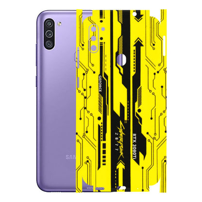 Samsung M/F/Note/Flip and C Phone Skins (All Models) - Yellow Cyberpunk - 3D Embossed Finish (L-93) Samsung Galaxy M11