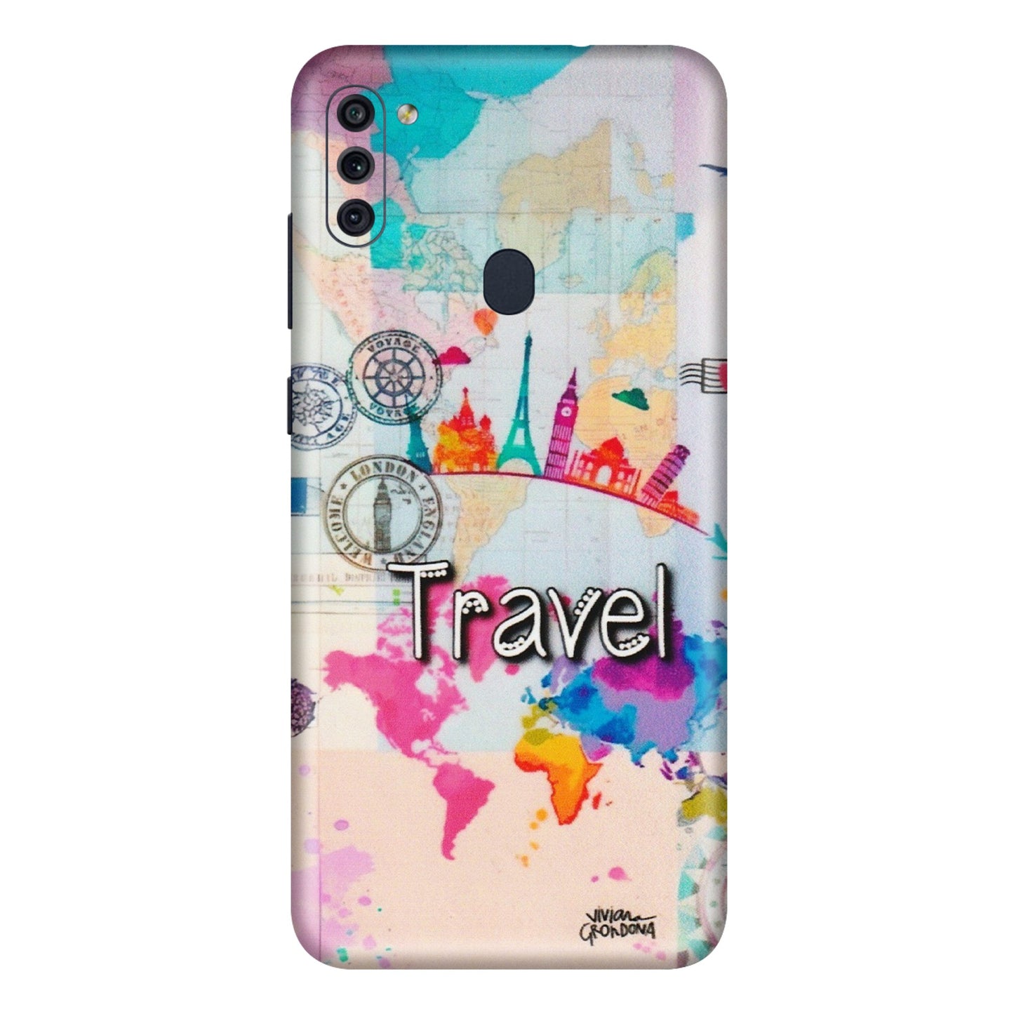 Samsung M/F/Note/Flip and C Phone Skins (All Models) - Travel The Wonders - Matte Finish (M-108) Samsung Galaxy M11