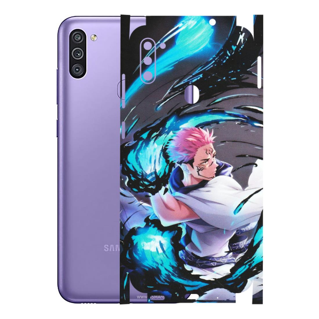 Samsung M/F/Note/Flip and C Phone Skins (All Models) - New Jujutsu Kaisen Grey Blue Anime - Matte Finish (M-127) Samsung Galaxy M11