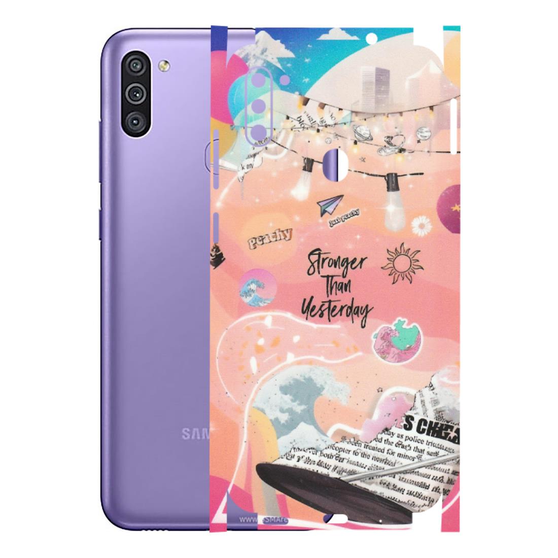 Samsung M/F/Note/Flip and C Phone Skins (All Models) - Stronger Then Yesterday - Matte Finish (M-128) Samsung Galaxy M11
