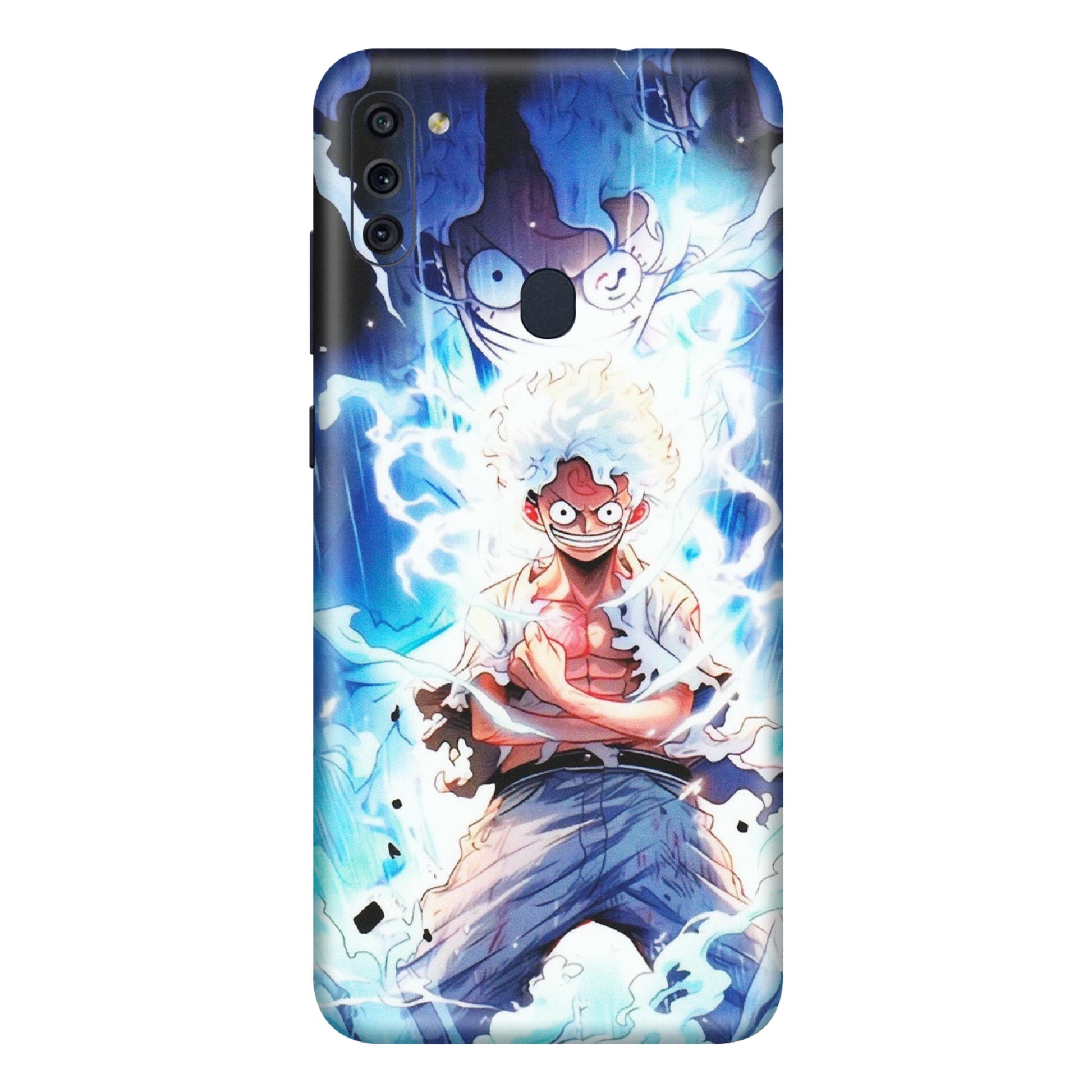 Samsung M/F/Note/Flip and C Phone Skins (All Models) - Blue Thunder Luffy Anime - Matte Finish (M-132) Samsung Galaxy M11