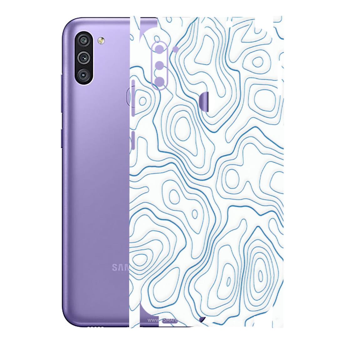 Samsung M/F/Note/Flip and C Phone Skins (All Models) - Blue And White Swirls - Matte Finish (M-139) Samsung Galaxy M11