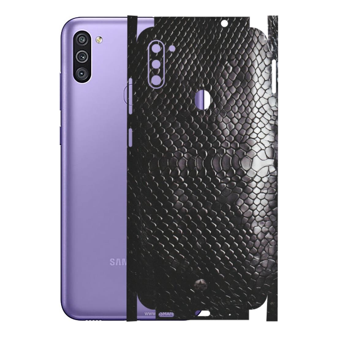Samsung M/F/Note/Flip and C Phone Skins (All Models) - Black Snack Leather - Matte Finish (M-147) Samsung Galaxy M11