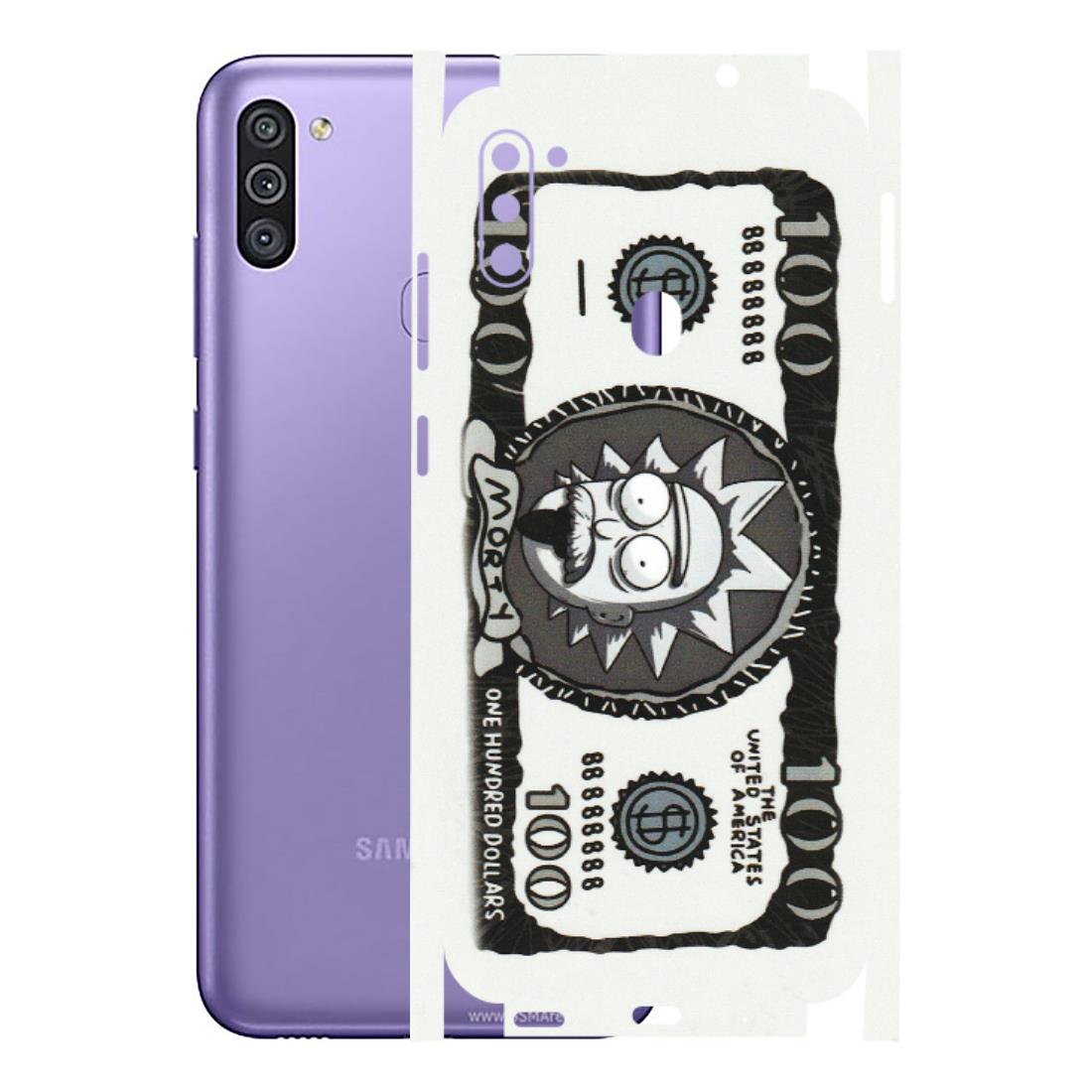 Samsung M/F/Note/Flip and C Phone Skins (All Models) - Rick And Morty Hundred Dollar Anime - Matte Finish (M-161) Samsung Galaxy M11