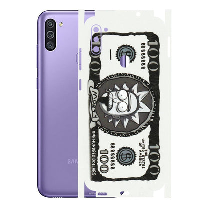 Samsung M/F/Note/Flip and C Phone Skins (All Models) - Rick And Morty Hundred Dollar Anime - Matte Finish (M-161) Samsung Galaxy M11