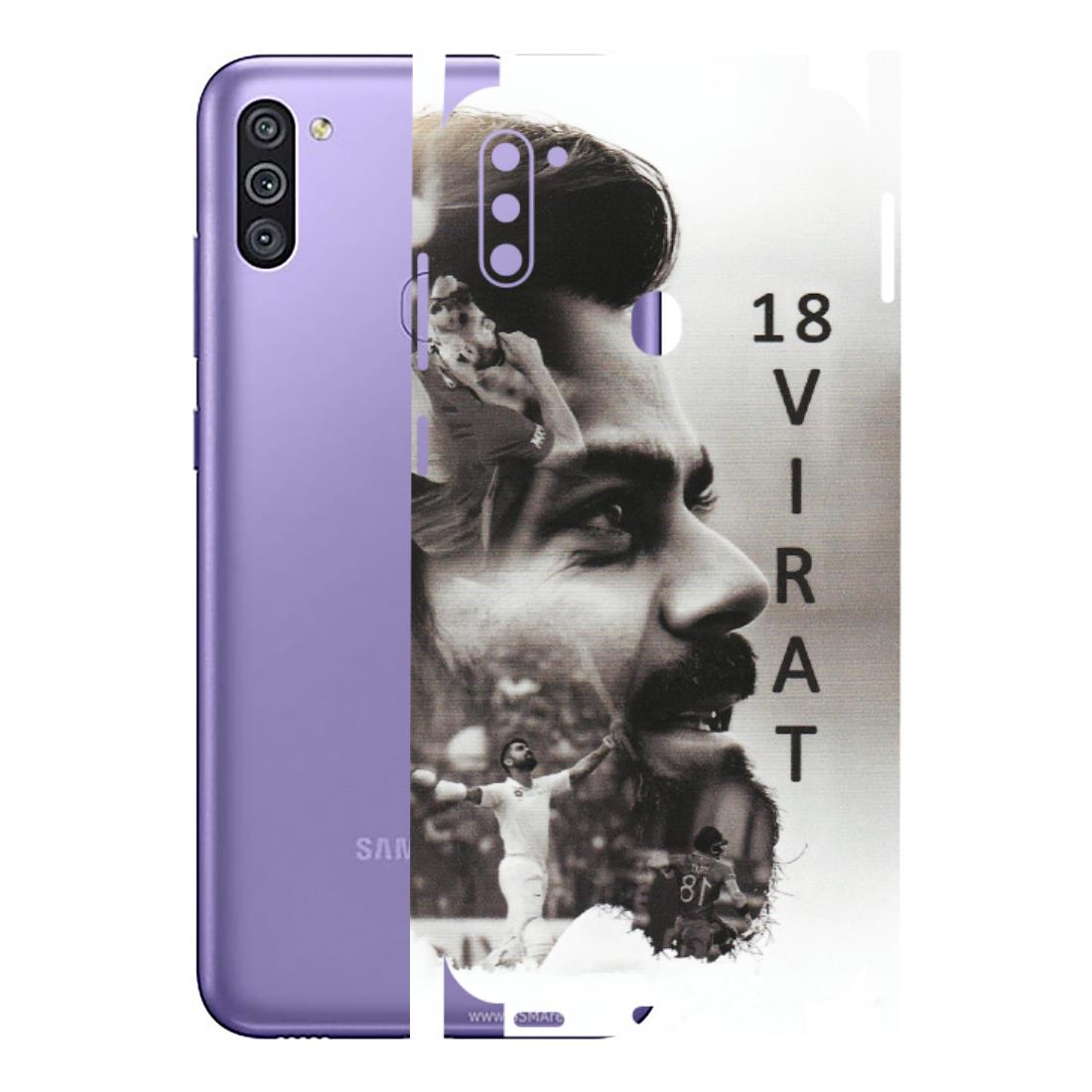 Samsung M/F/Note/Flip and C Phone Skins (All Models) - Virat Kohli Cricketer - Matte Finish (M-163) Samsung Galaxy M11