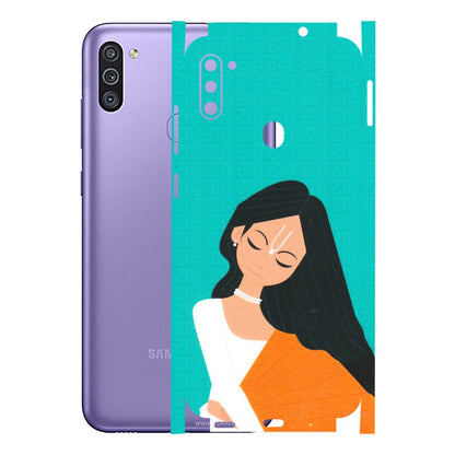 Samsung M/F/Note/Flip and C Phone Skins (All Models) - Radhe Radhe With Hindu Symbol - Matte Finish (M-164) Samsung Galaxy M11