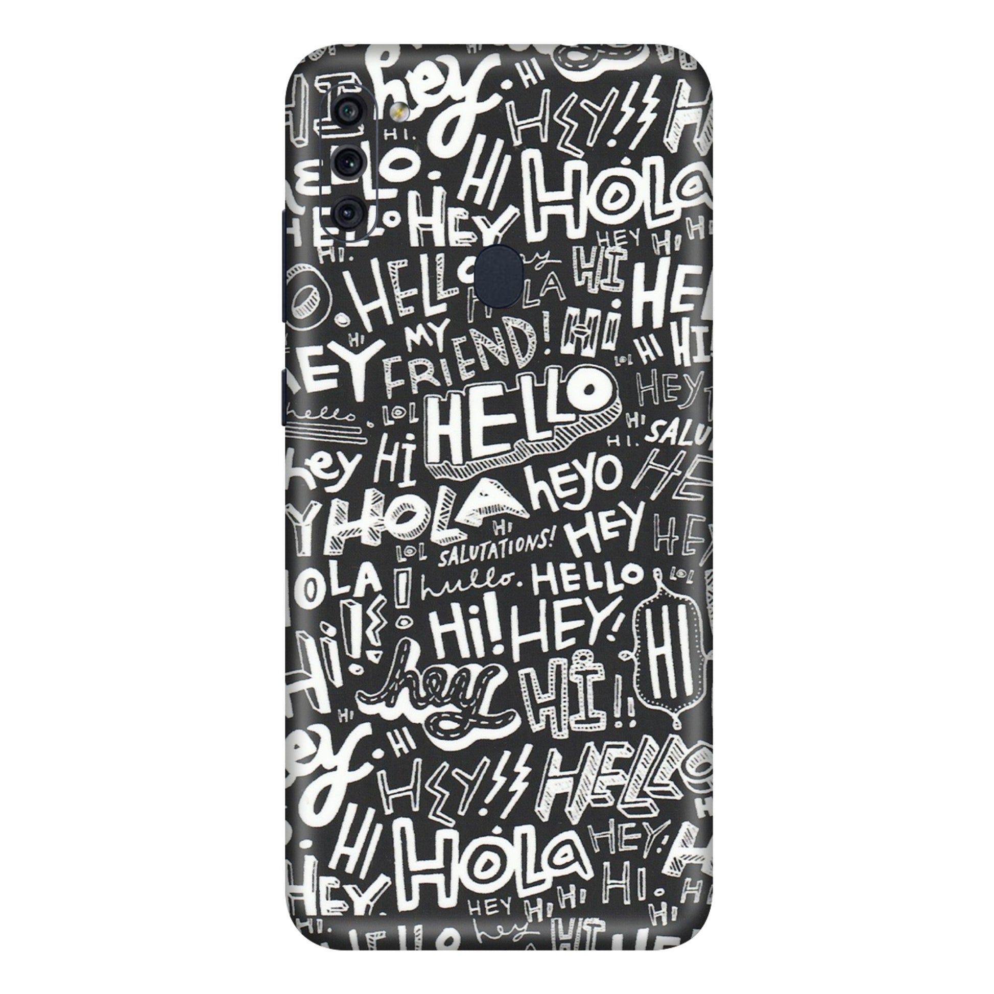 Samsung M/F/Note/Flip and C Phone Skins (All Models) - Hi Hello Doodles - Matte Finish (M-25) Samsung Galaxy M11