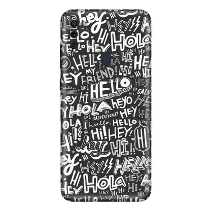 Samsung M/F/Note/Flip and C Phone Skins (All Models) - Hi Hello Doodles - Matte Finish (M-25) Samsung Galaxy M11