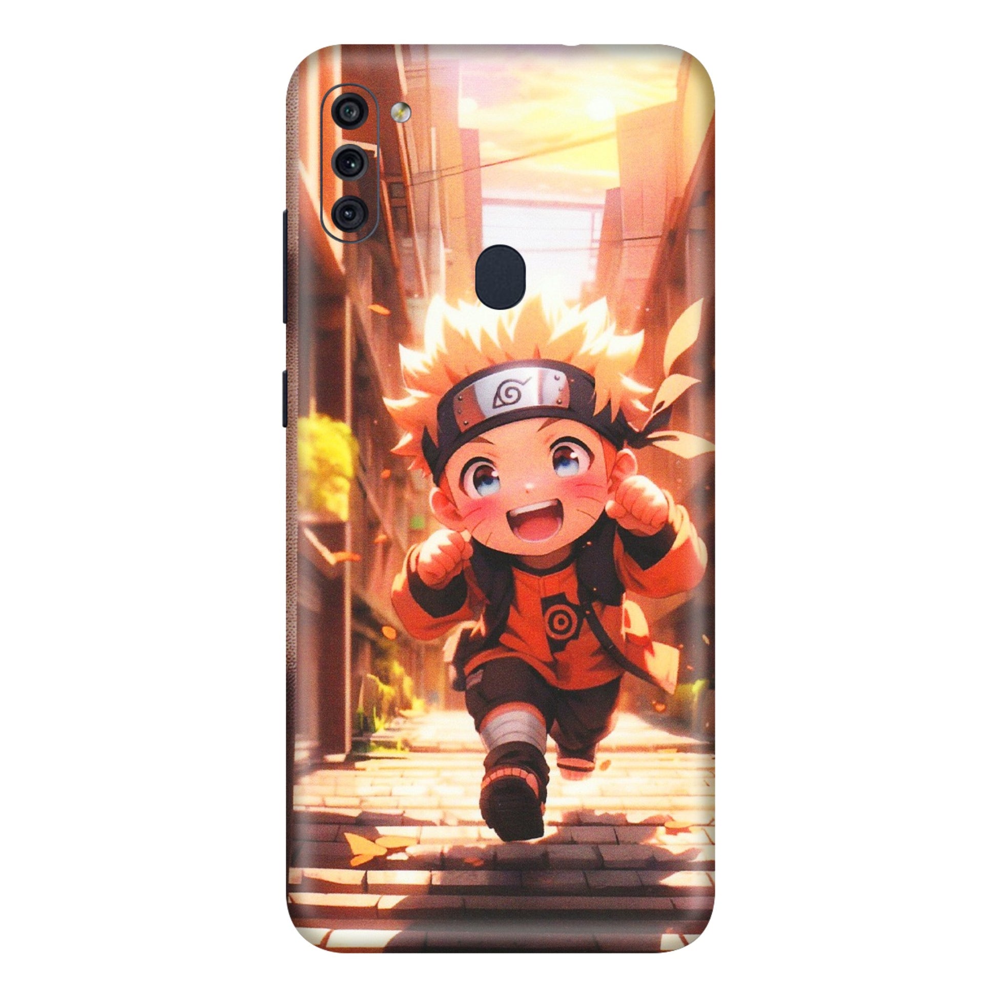 Samsung M/F/Note/Flip and C Phone Skins (All Models) - Naruto Cute Toon Running - Matte Finish (M-04) Samsung Galaxy M11