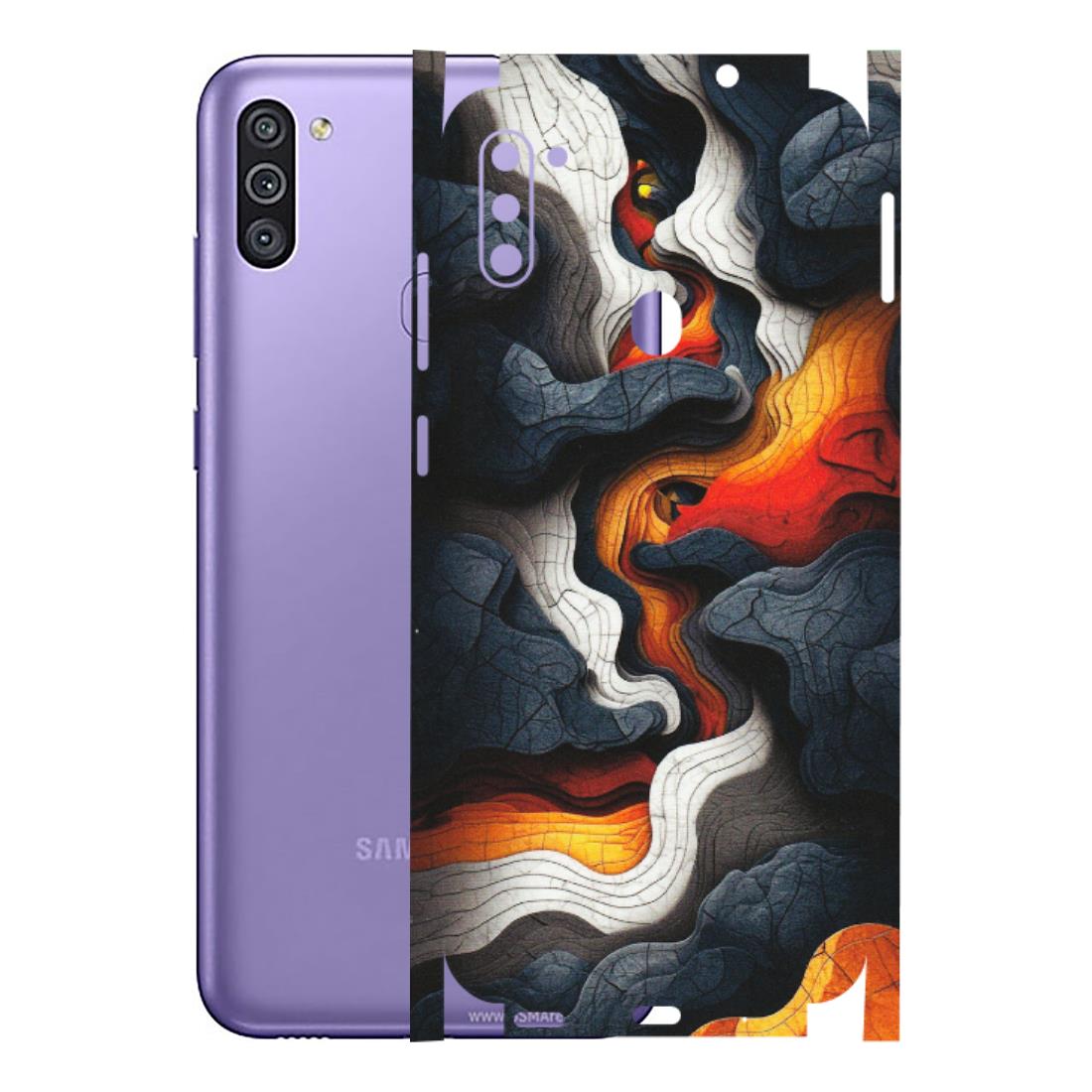Samsung M/F/Note/Flip and C Phone Skins (All Models) - Abstract Volcanic Layers - Matte Finish (M-52) Samsung Galaxy M11