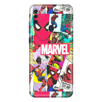 Samsung M/F/Note/Flip and C Phone Skins (All Models) - Marvel Comic Spiderman Grafitti - Matte Finish (M-72) Samsung Galaxy M11