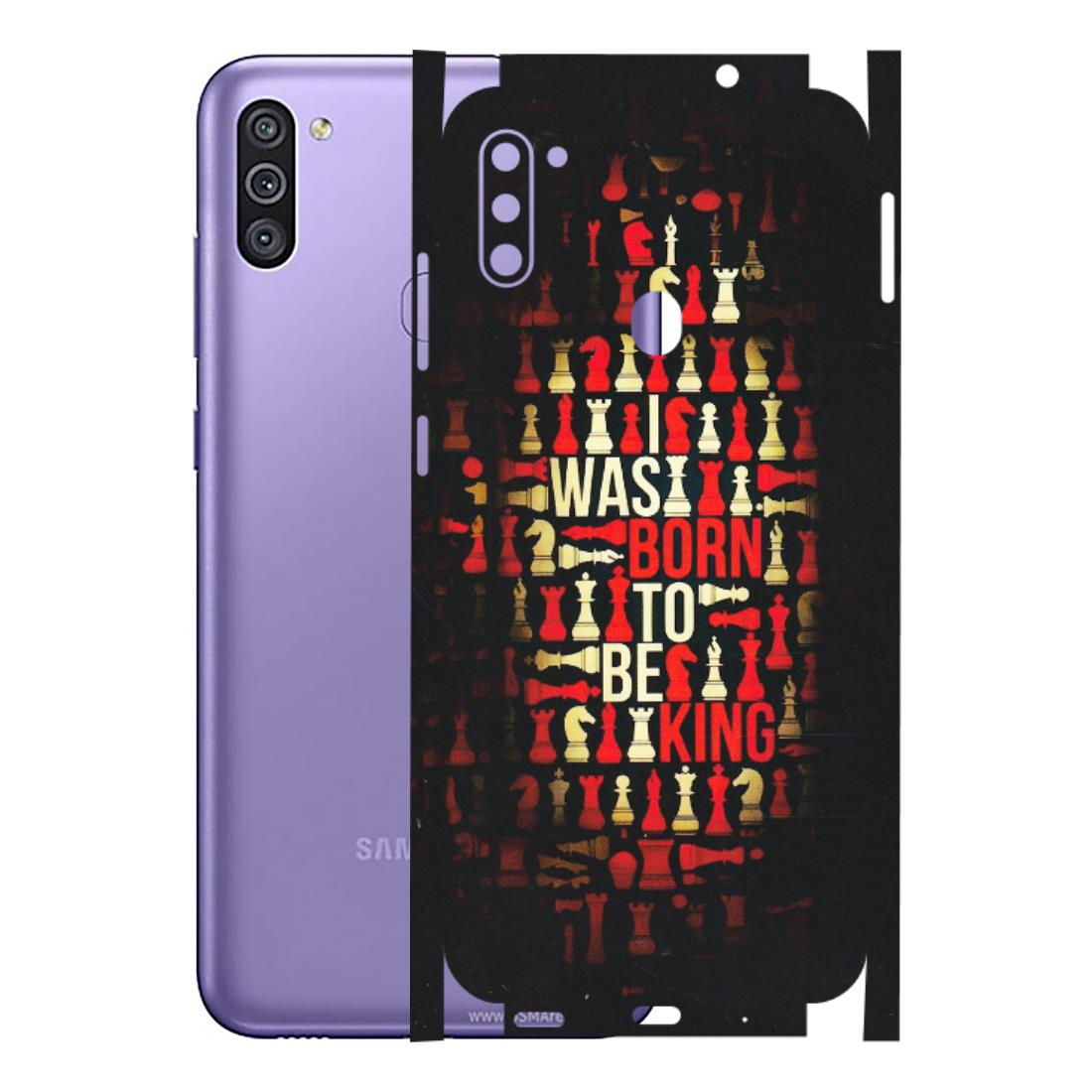 Samsung M/F/Note/Flip and C Phone Skins (All Models) - Born To Be King - Matte Finish (M-73) Samsung Galaxy M11