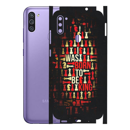 Samsung M/F/Note/Flip and C Phone Skins (All Models) - Born To Be King - Matte Finish (M-73) Samsung Galaxy M11