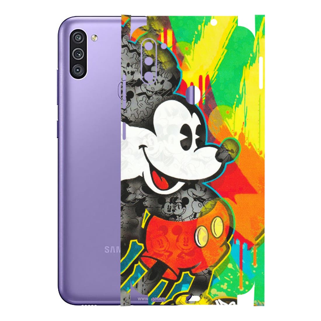 Samsung M/F/Note/Flip and C Phone Skins (All Models) - Multiple Mickey With Colourful Texture - Matte Finish (M-84) Samsung Galaxy M11