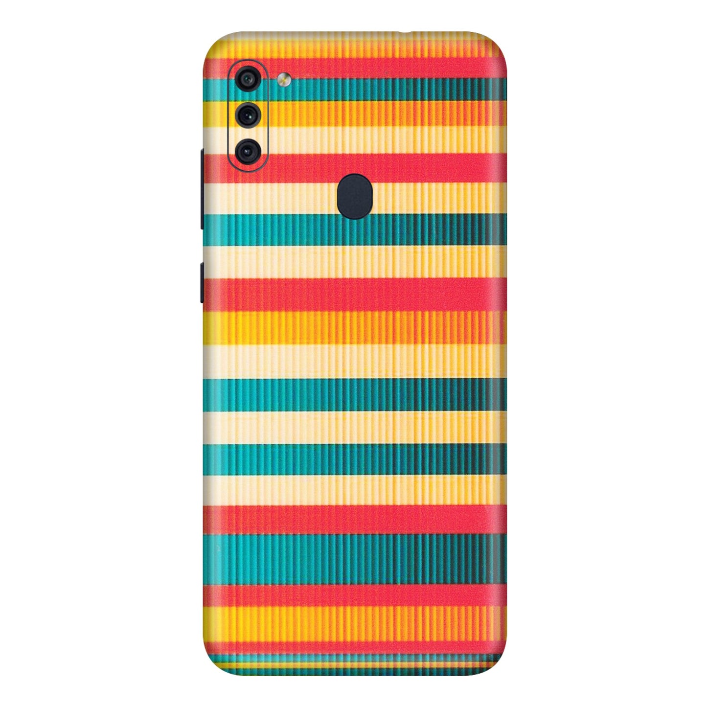 Samsung M/F/Note/Flip and C Phone Skins (All Models) - Colourful Stripes Soothing Effect - Matte Finish (M-86) Samsung Galaxy M11