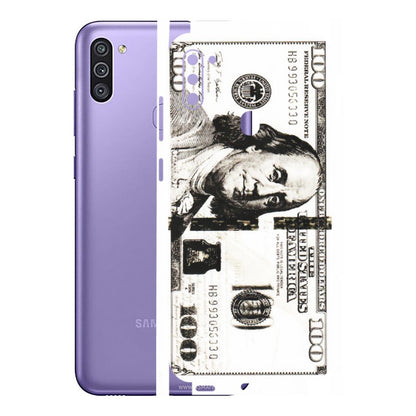 Samsung M/F/Note/Flip and C Phone Skins (All Models) - 100 Dollar Currency - Transparent Finish (T-01) Samsung Galaxy M11