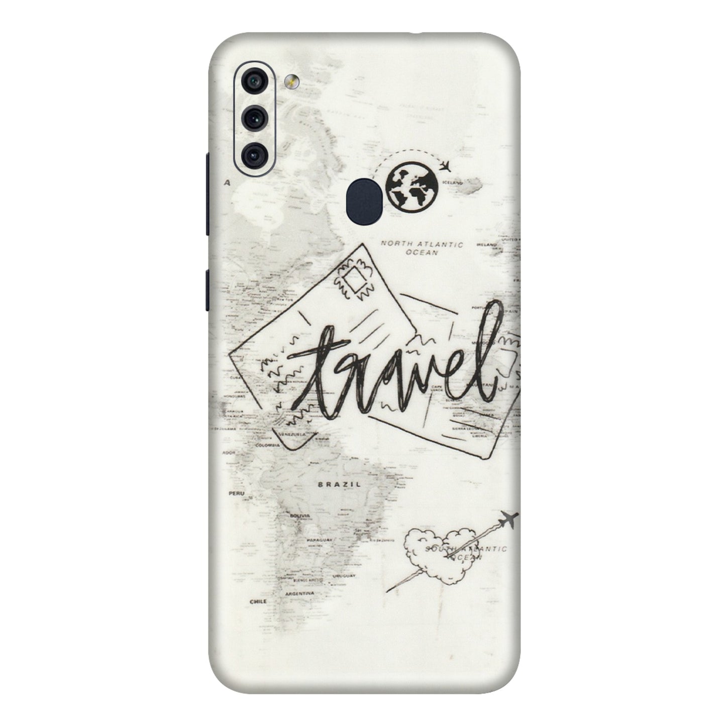 Samsung M/F/Note/Flip and C Phone Skins (All Models) - Travel Ticket - Transparent Finish (T-06) Samsung Galaxy M11