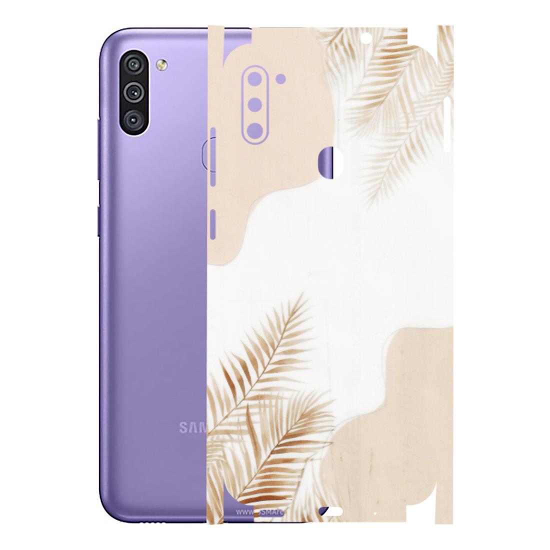 Samsung M/F/Note/Flip and C Phone Skins (All Models) - Gold Petals Abstract - Transparent Finish (T-08) Samsung Galaxy M11