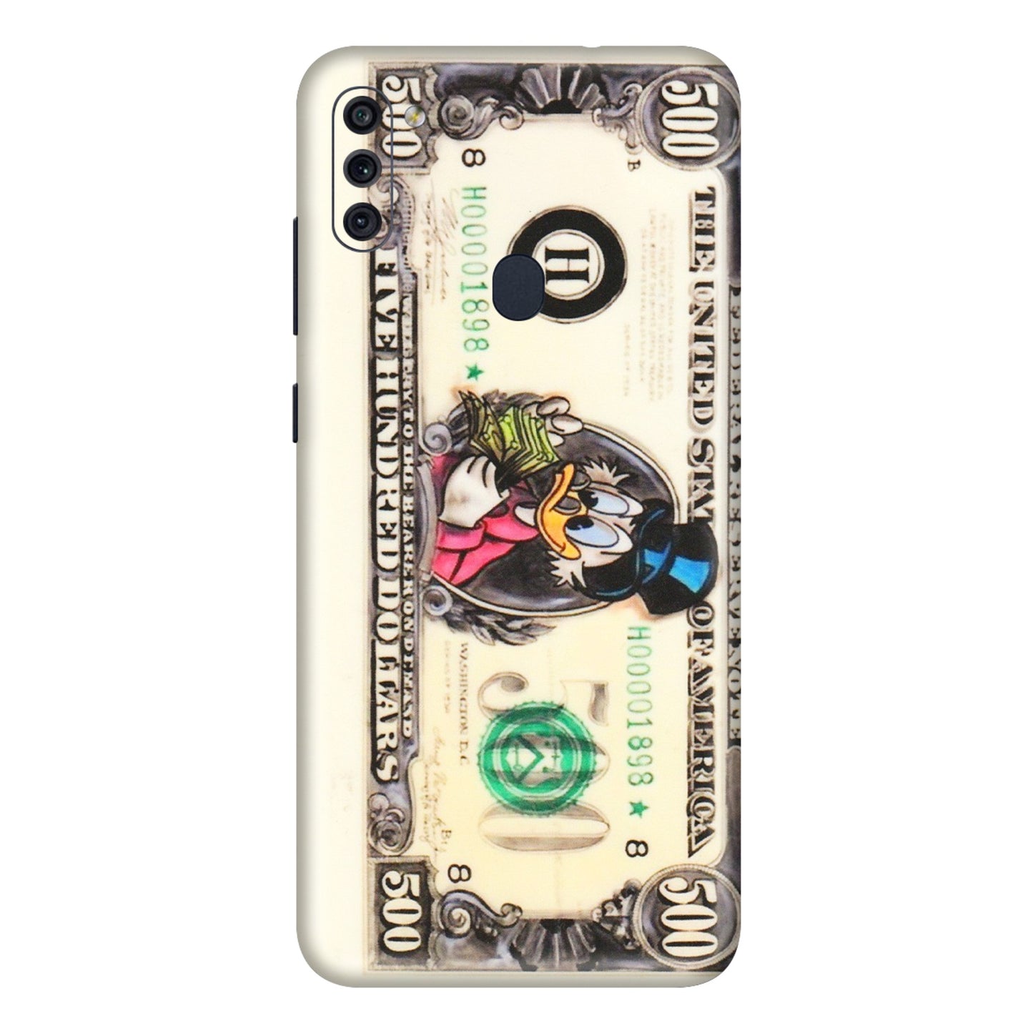Samsung M/F/Note/Flip and C Phone Skins (All Models) - Five Hundred Dollar Duck - Transparent Finish (T-15) Samsung Galaxy M11
