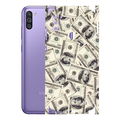 Samsung M/F/Note/Flip and C Phone Skins (All Models) - Dollar Lover - Transparent Finish (T-17) Samsung Galaxy M11