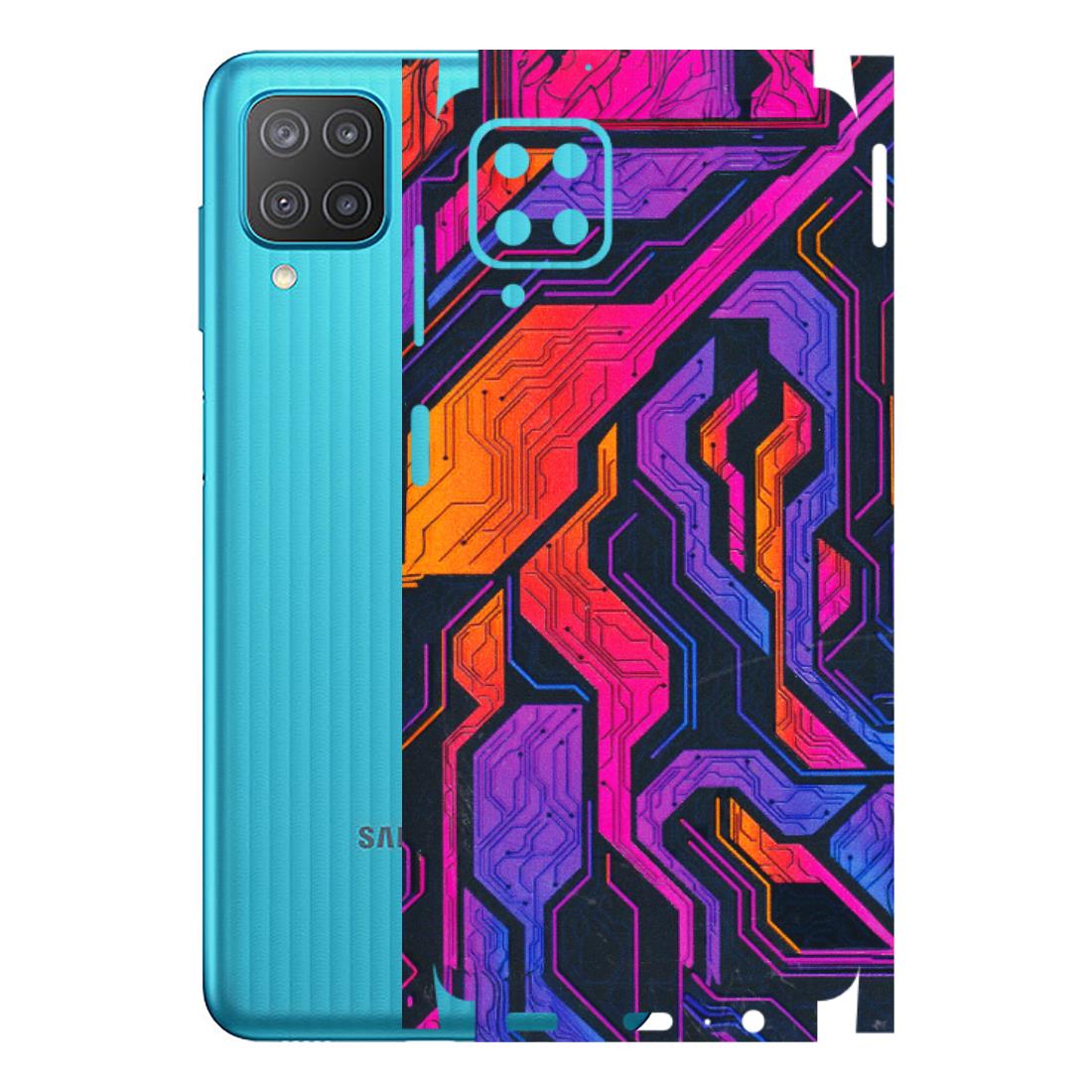Samsung M/F/Note/Flip and C Phone Skins (All Models) - Tech Circuits Futuristic - 3D Embossed Finish (L-07) Samsung Galaxy M12