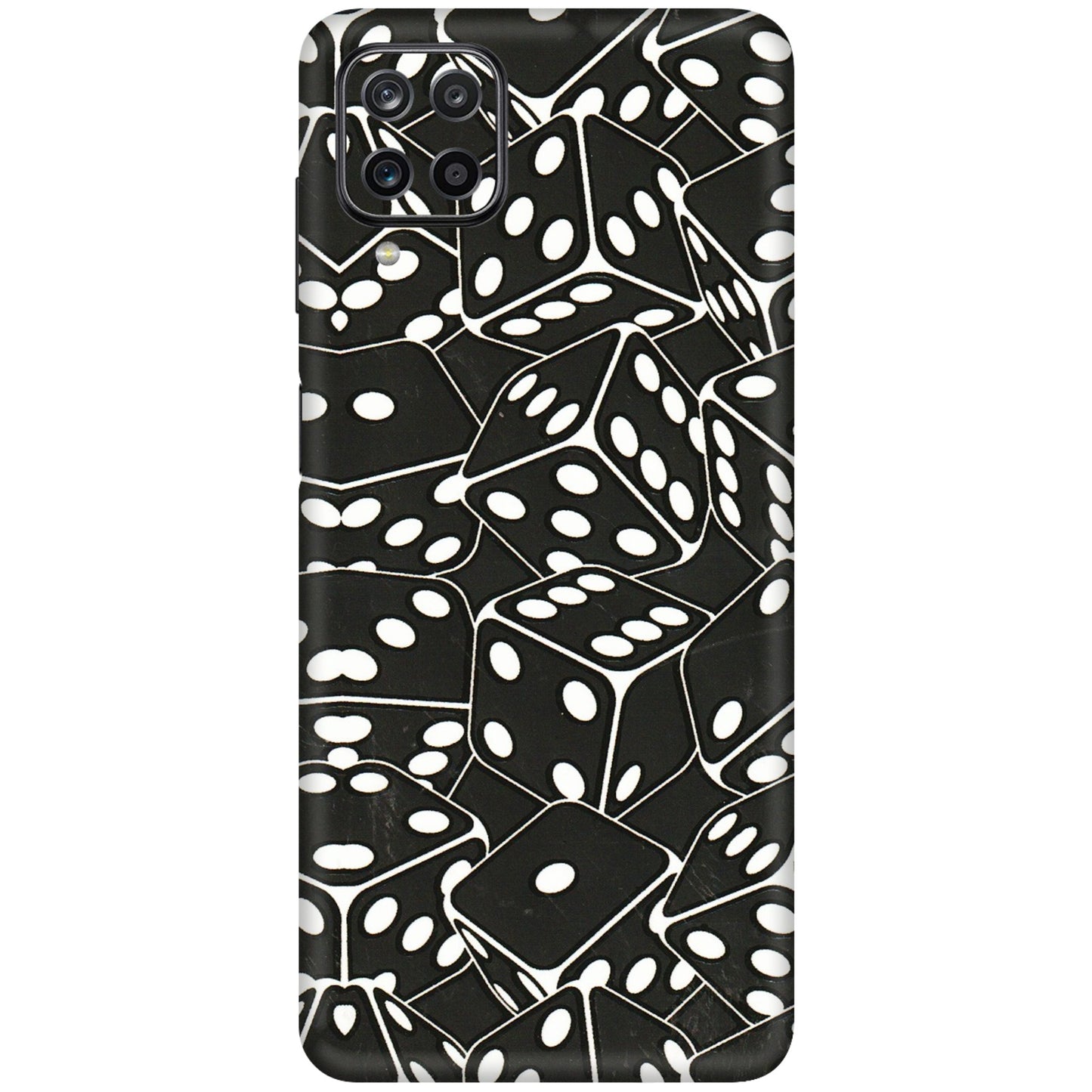 Samsung M/F/Note/Flip and C Phone Skins (All Models) - Big Black Dices - 3D Embossed Finish (L-106) Samsung Galaxy M12