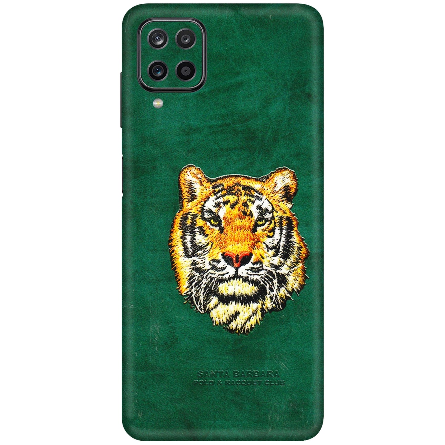 Samsung M/F/Note/Flip and C Phone Skins (All Models) - Leather Feel Tiger - 3D Embossed Finish (L-111) Samsung Galaxy M12