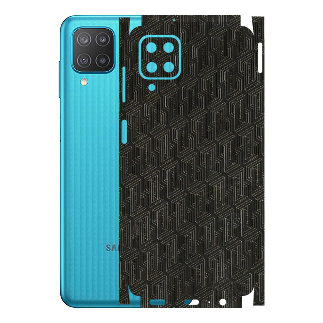 Samsung M/F/Note/Flip and C Phone Skins (All Models) - Black Abstract Pattern - 3D Embossed Finish (L-117) Samsung Galaxy M12