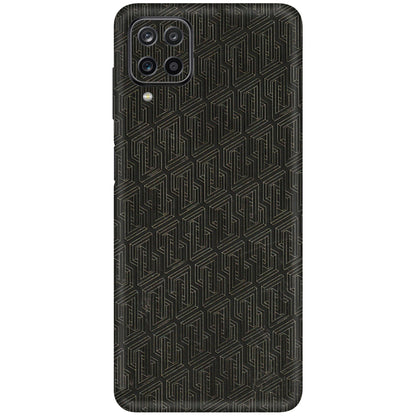 Samsung M/F/Note/Flip and C Phone Skins (All Models) - Black Abstract Pattern - 3D Embossed Finish (L-117) Samsung Galaxy M12