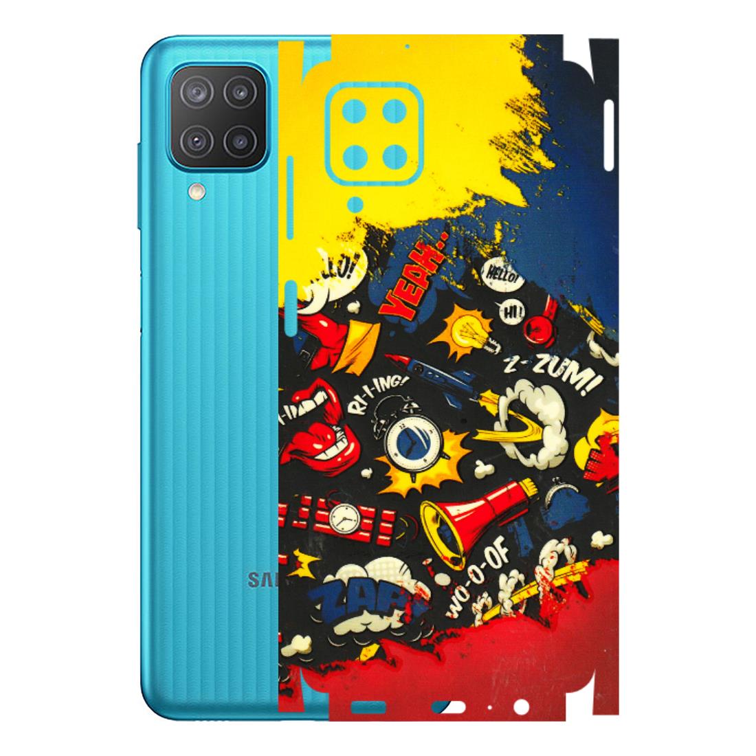 Samsung M/F/Note/Flip and C Phone Skins (All Models) - Pacific Doodle Art - 3D Embossed Finish (L-120) Samsung Galaxy M12