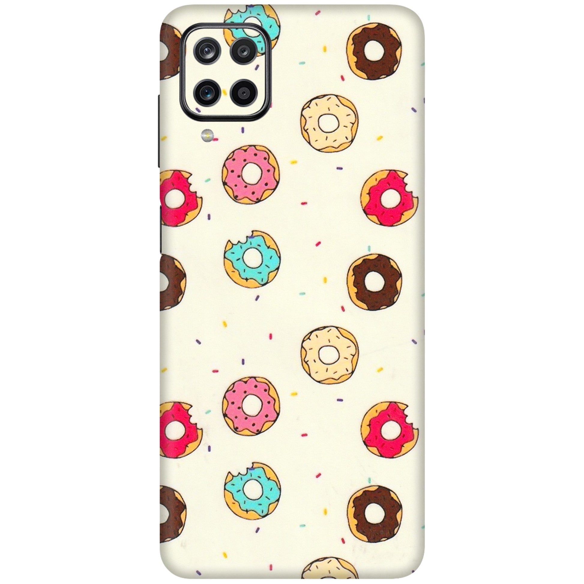 Samsung M/F/Note/Flip and C Phone Skins (All Models) - Mini Donuts Doodle Art - 3D Embossed Finish (L-122) Samsung Galaxy M12