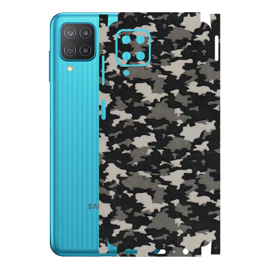 Samsung M/F/Note/Flip and C Phone Skins (All Models) - Black/Grey Camoflaunge - 3D Embossed Finish (L-142) Samsung Galaxy M12