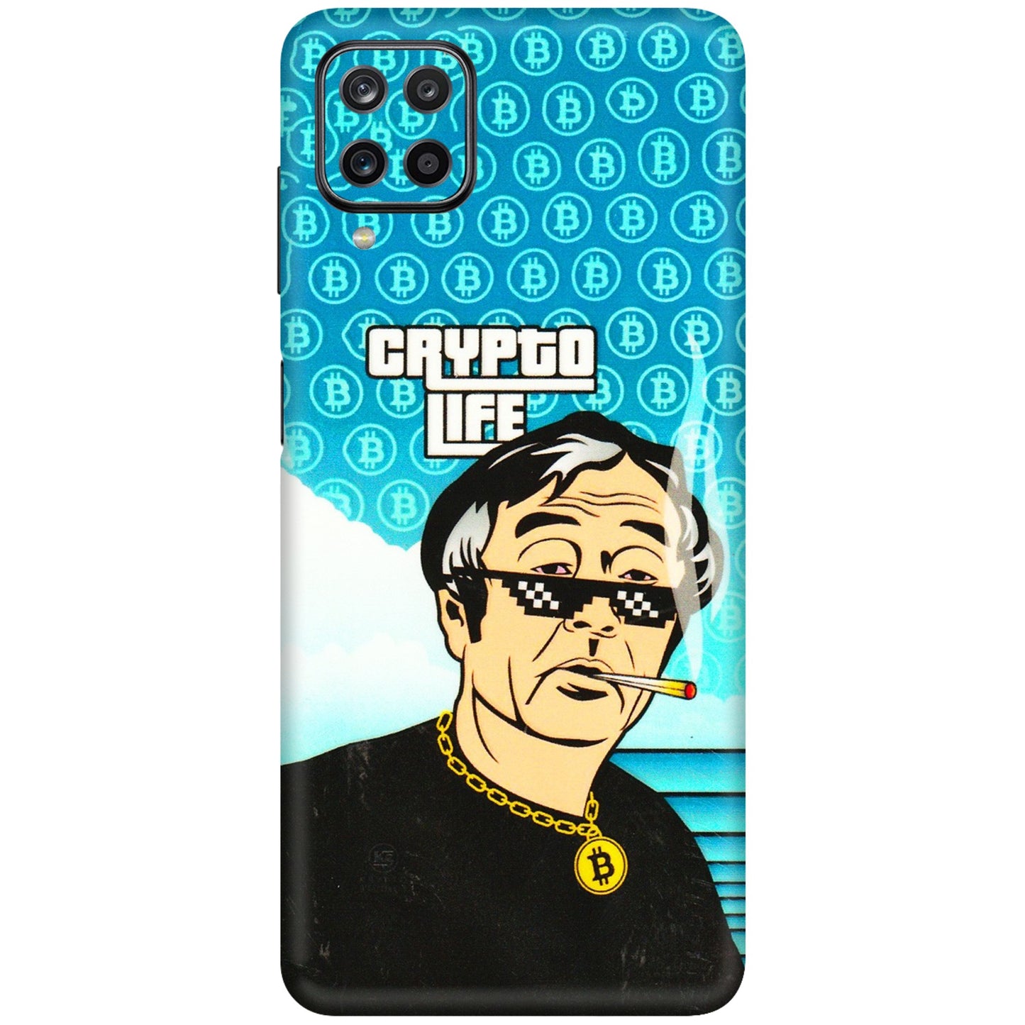 Samsung M/F/Note/Flip and C Phone Skins (All Models) - Crypto Thug Life - 3D Embossed Finish (L-179) Samsung Galaxy M12