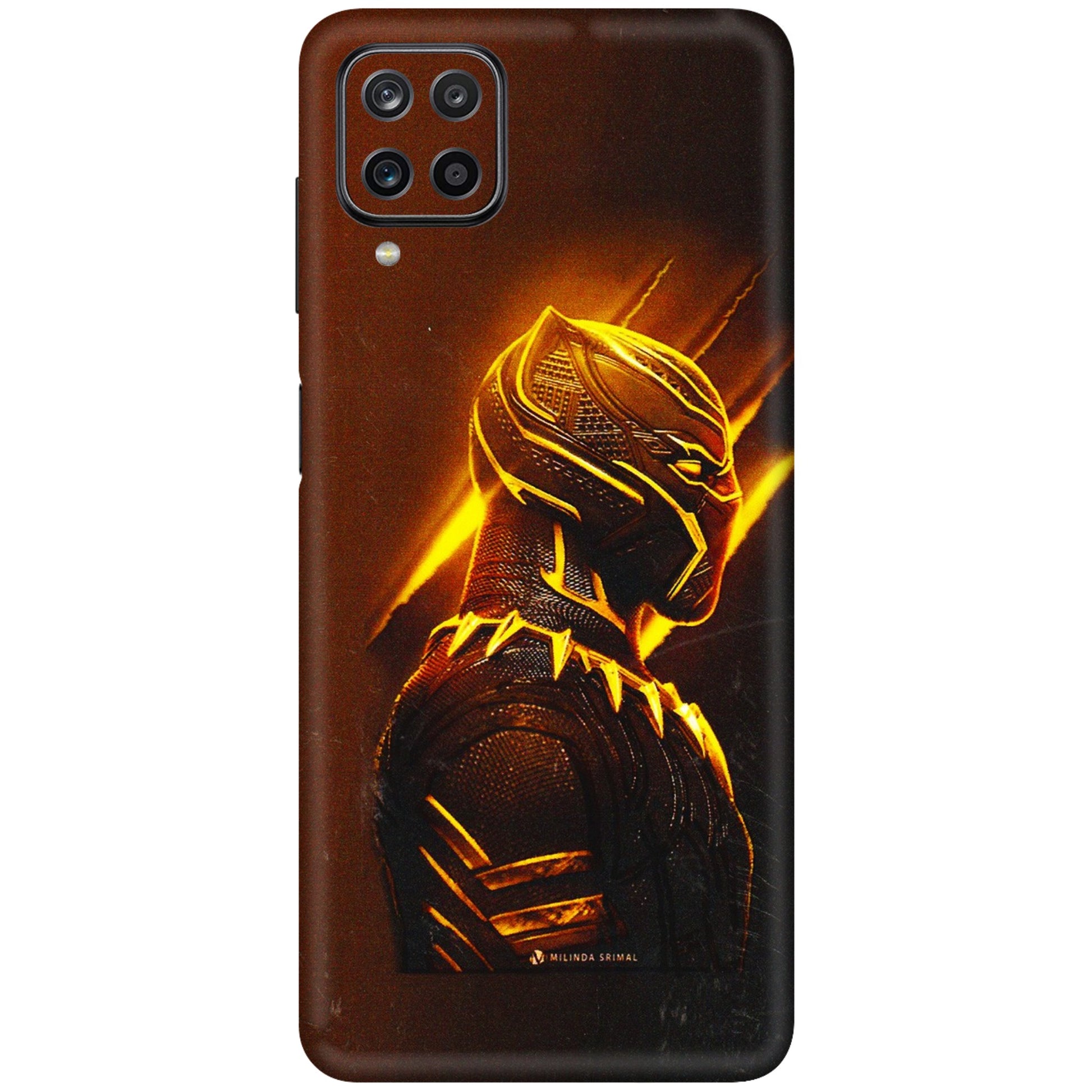 Samsung M/F/Note/Flip and C Phone Skins (All Models) - Gold Black Panther - 3D Embossed Finish (L-181) Samsung Galaxy M12
