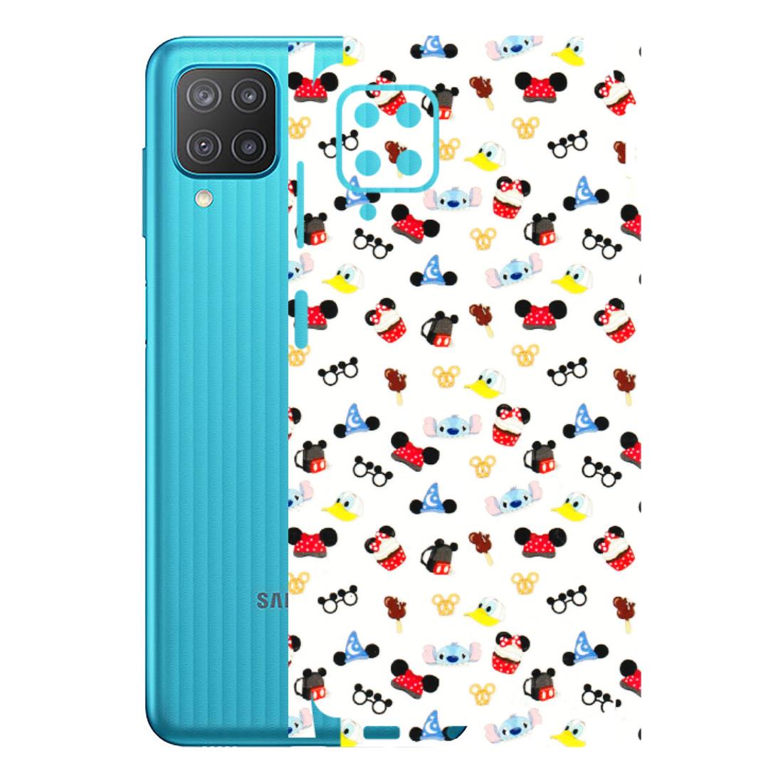 Samsung M/F/Note/Flip and C Phone Skins (All Models) - Minnie Mouse & Donald Doodles s - 3D Embossed Finish (L-194) Samsung Galaxy M12