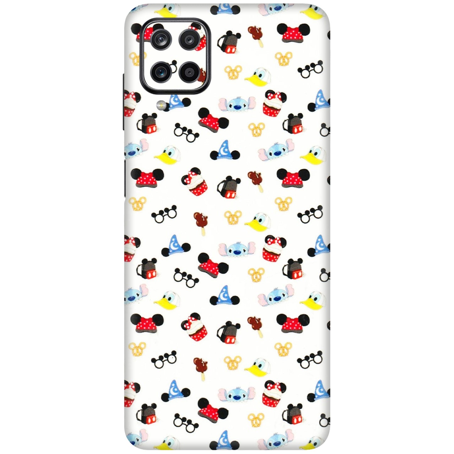 Samsung M/F/Note/Flip and C Phone Skins (All Models) - Minnie Mouse & Donald Doodles s - 3D Embossed Finish (L-194) Samsung Galaxy M12