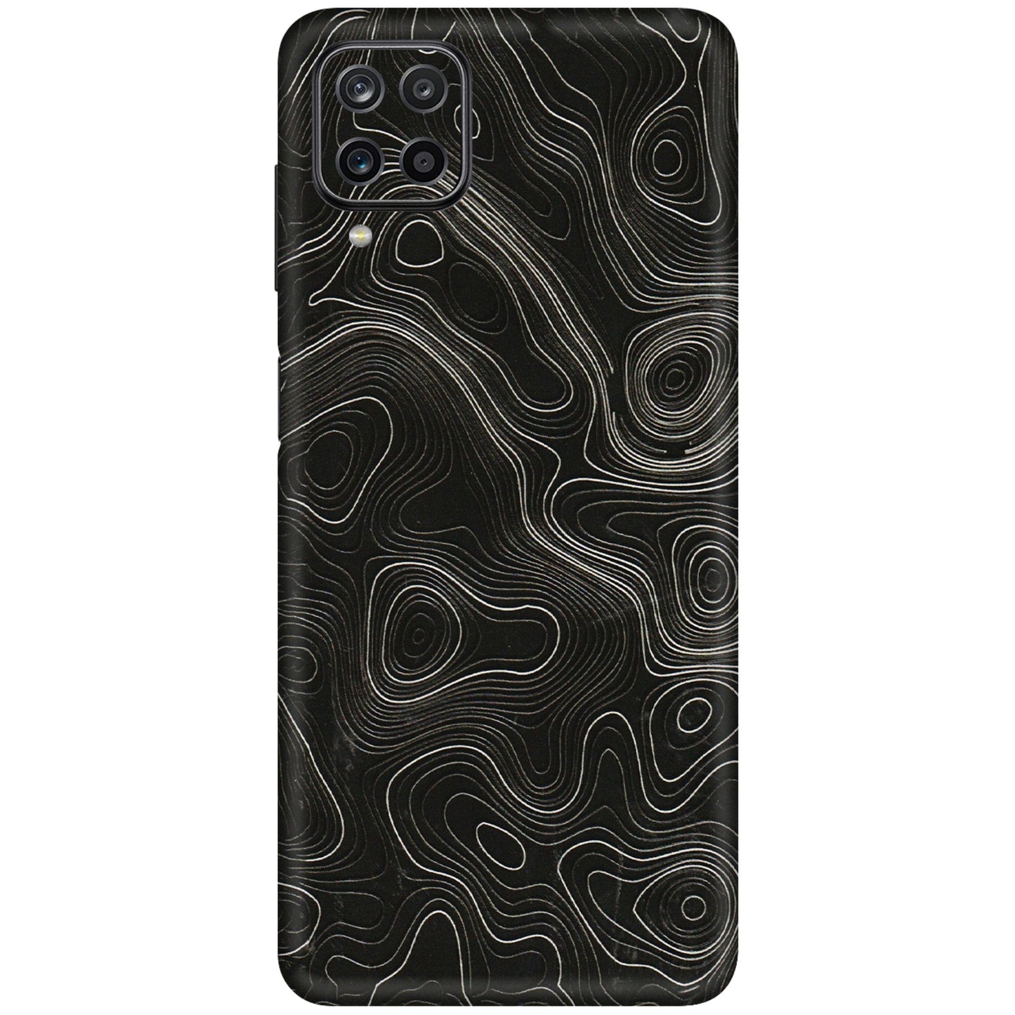 Samsung M/F/Note/Flip and C Phone Skins (All Models) - Black Swirl - 3D Embossed Finish (L-196) Samsung Galaxy M12