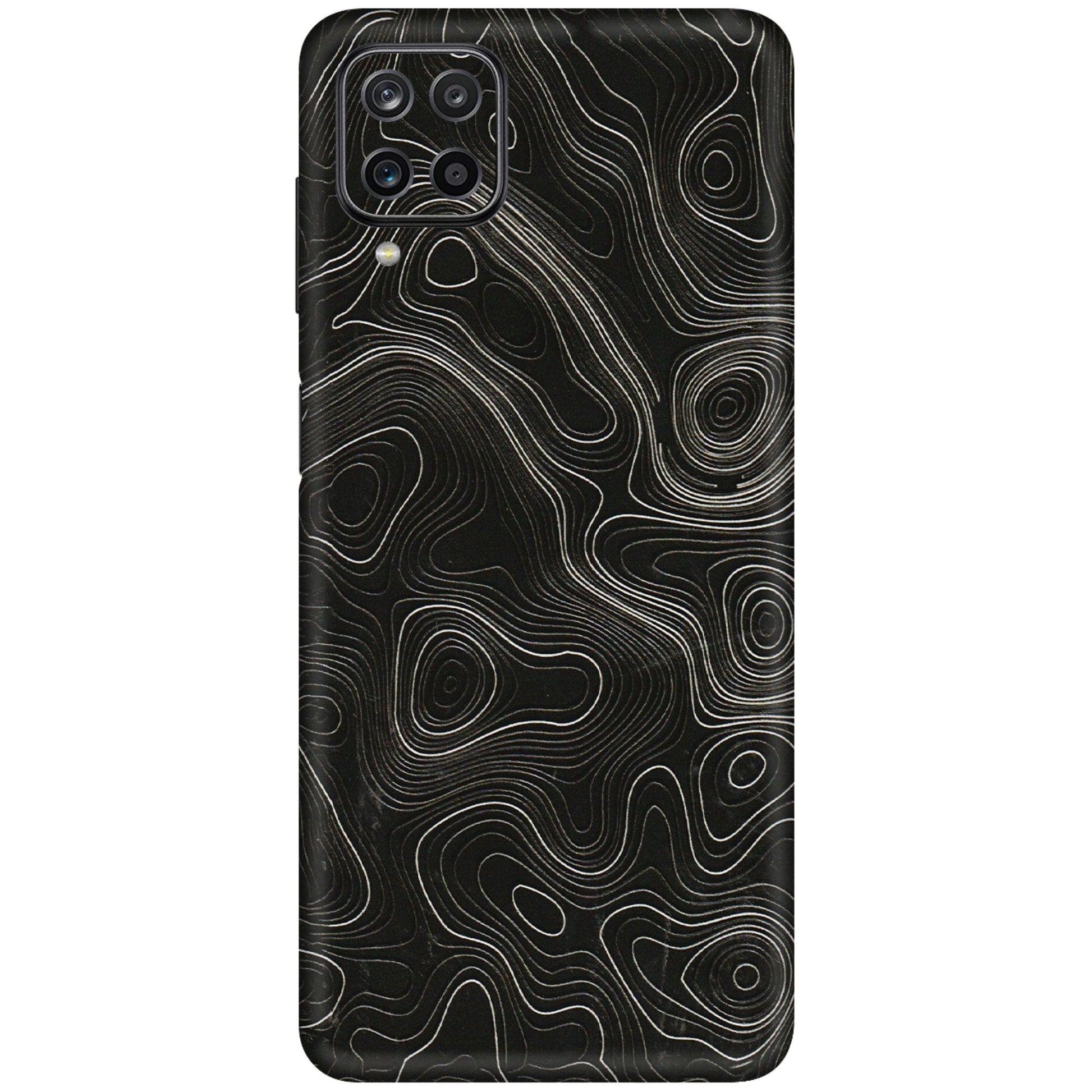 Samsung M/F/Note/Flip and C Phone Skins (All Models) - Black Swirl - 3D Embossed Finish (L-196) Samsung Galaxy M12