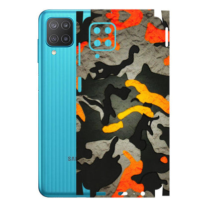 Samsung M/F/Note/Flip and C Phone Skins (All Models) - Orange Camouflage - 3D Embossed Finish (L-204) Samsung Galaxy M12