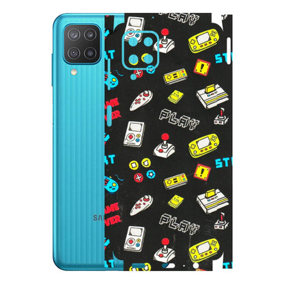 Samsung M/F/Note/Flip and C Phone Skins (All Models) - Gaming Doodles - 3D Embossed Finish (L-224) Samsung Galaxy M12