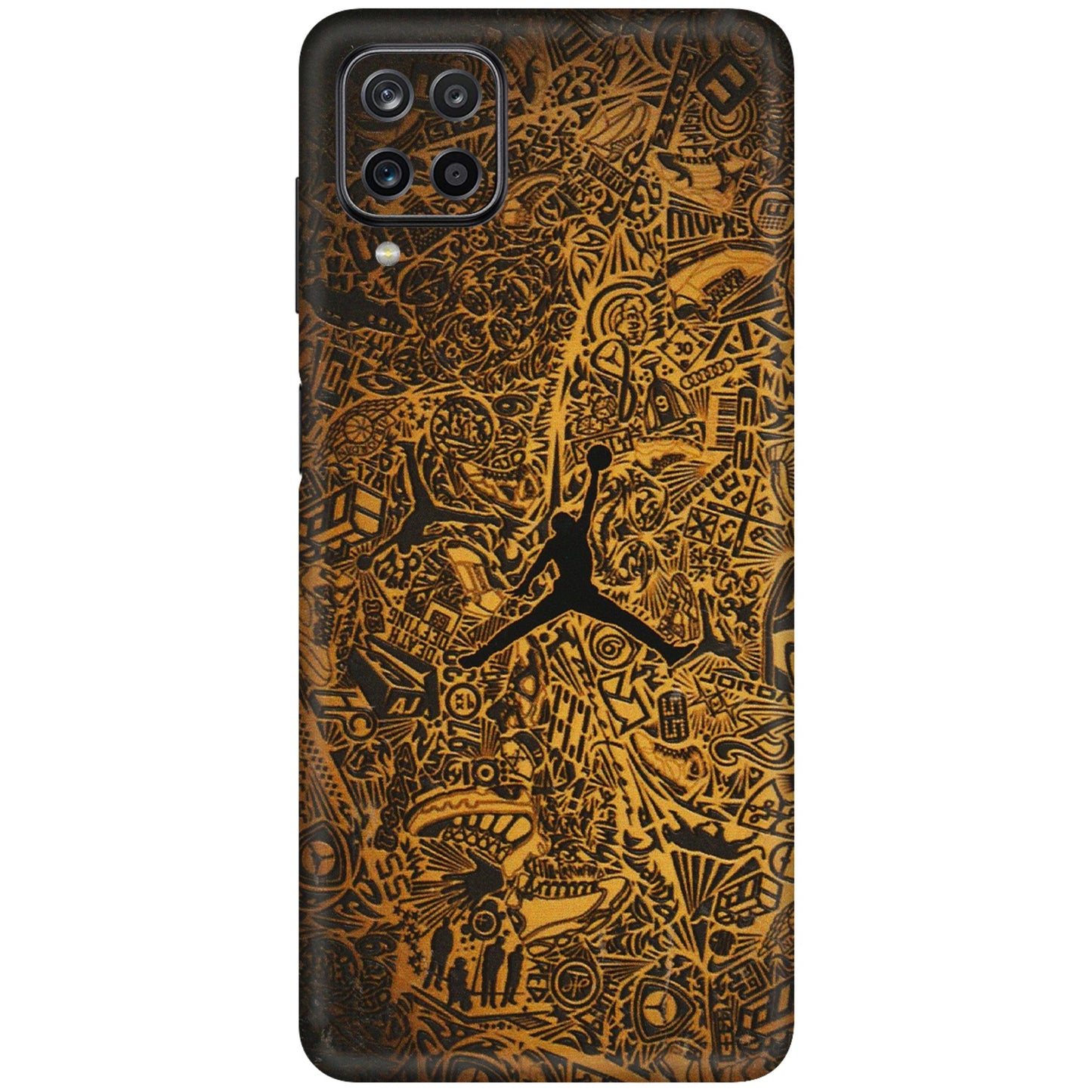 Samsung M/F/Note/Flip and C Phone Skins (All Models) - Premium Gold Basketball Player - 3D Embossed Finish (L-236) Samsung Galaxy M12