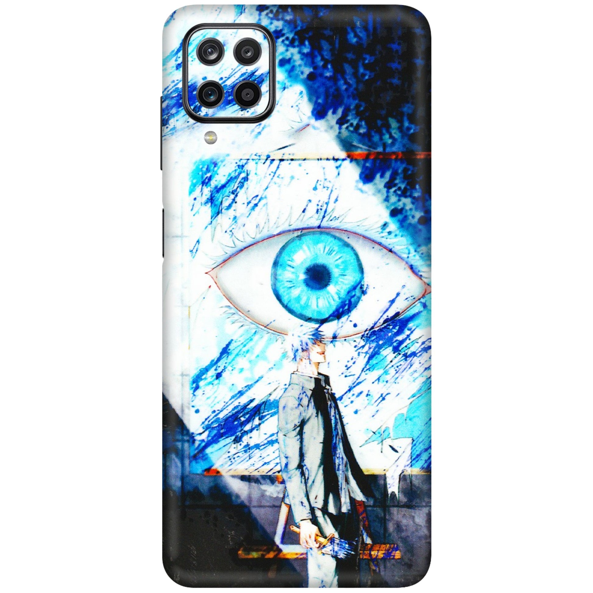 Samsung M/F/Note/Flip and C Phone Skins (All Models) - Gojo Satoru evil eye - 3D Embossed Finish (L-239) Samsung Galaxy M12