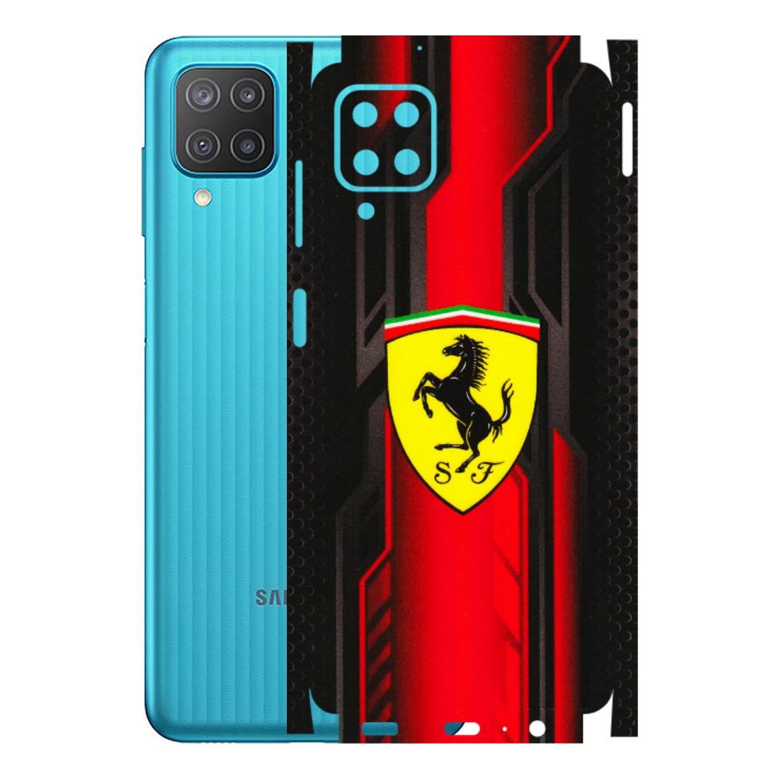 Samsung M/F/Note/Flip and C Phone Skins (All Models) - Black Ferrari Logo - 3D Embossed Finish (L-253) Samsung Galaxy M12