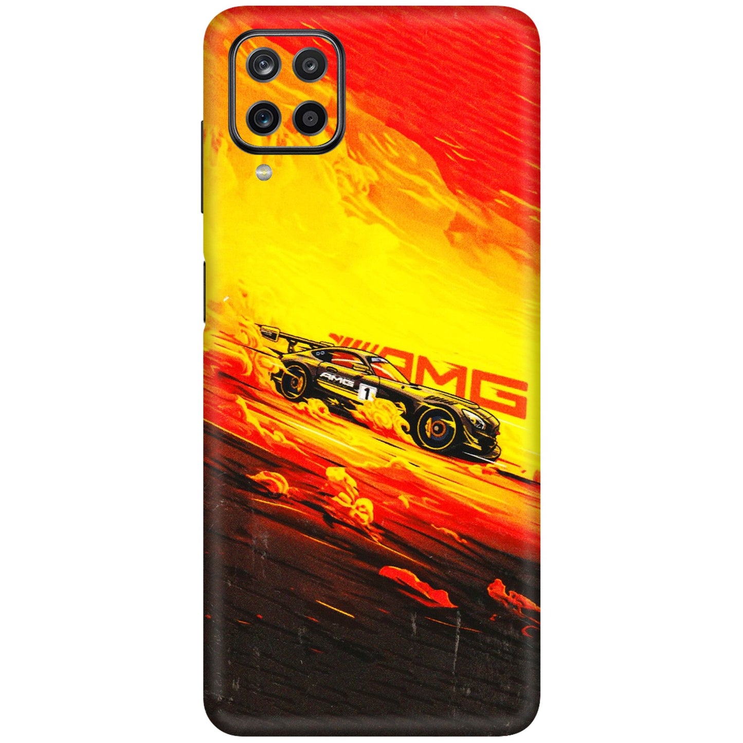 Samsung M/F/Note/Flip and C Phone Skins (All Models) - AMG Car Speed Cover - 3D Embossed Finish (L-256) Samsung Galaxy M12