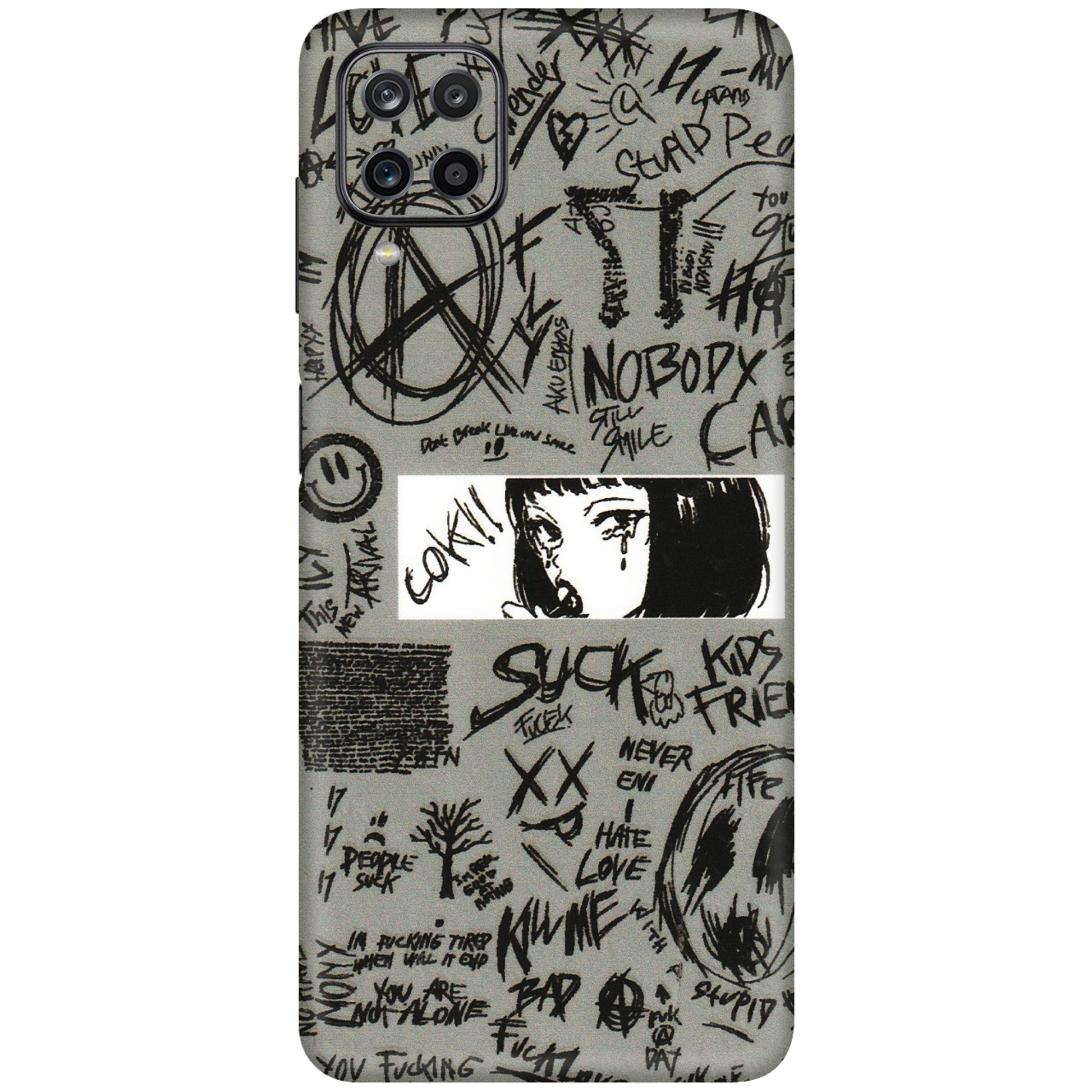 Samsung M/F/Note/Flip and C Phone Skins (All Models) - Never Have Love Anime - 3D Embossed Finish (L-260) Samsung Galaxy M12
