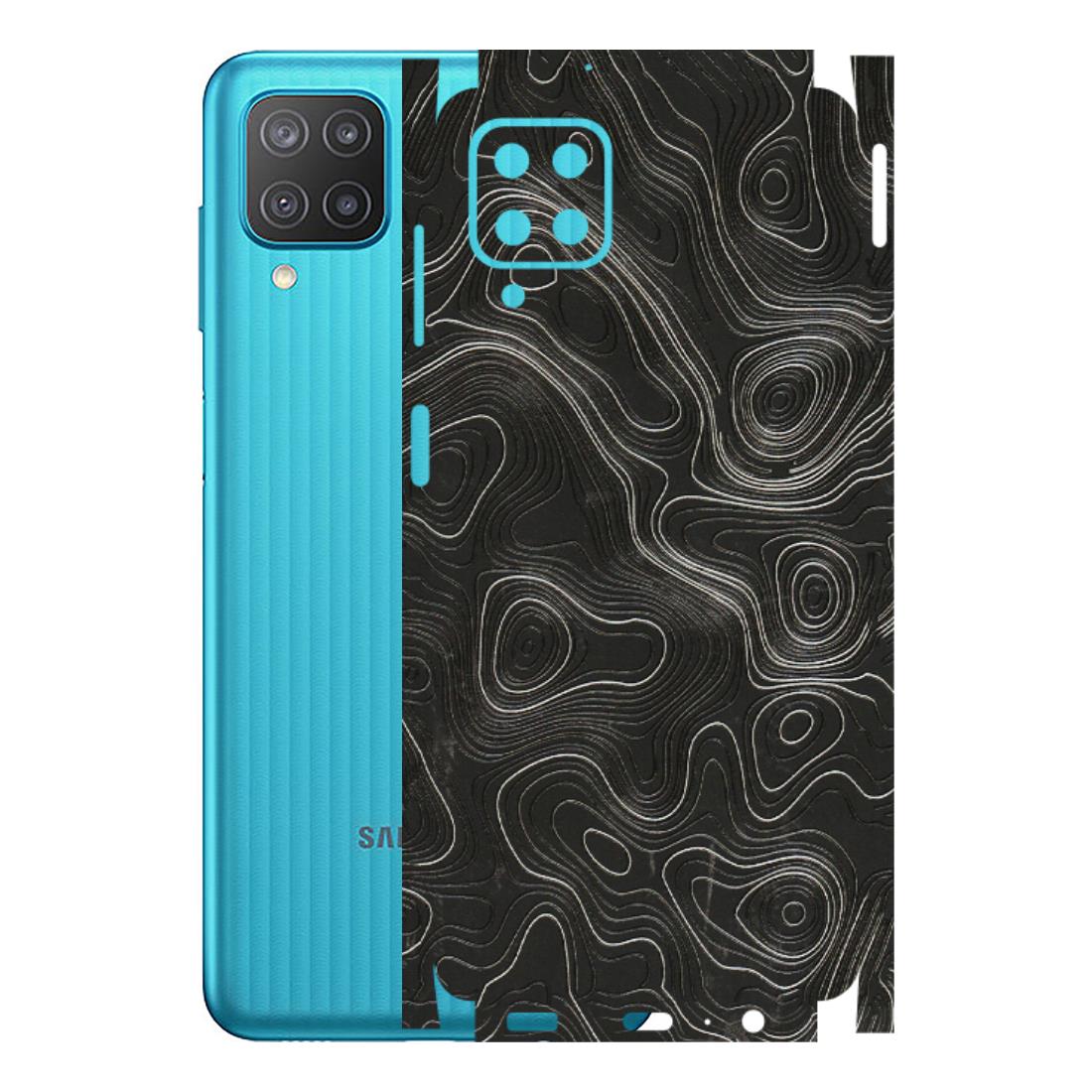Samsung M/F/Note/Flip and C Phone Skins (All Models) - Abstract White Line Map - 3D Embossed Finish (L-269) Samsung Galaxy M12