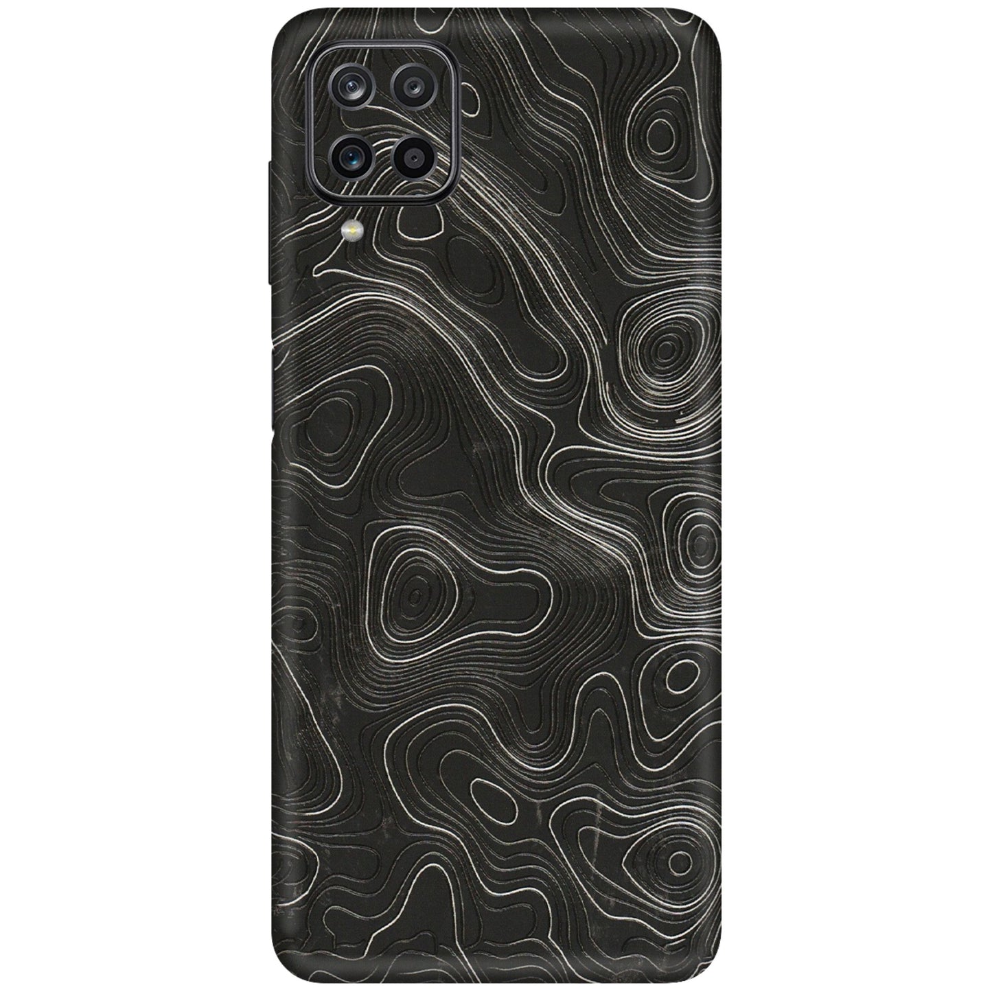 Samsung M/F/Note/Flip and C Phone Skins (All Models) - Abstract White Line Map - 3D Embossed Finish (L-269) Samsung Galaxy M12