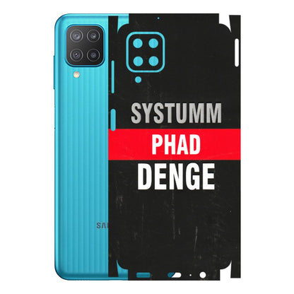 Samsung M/F/Note/Flip and C Phone Skins (All Models) - Systumm Phad Denge - 3D Embossed Finish (L-278) Samsung Galaxy M12