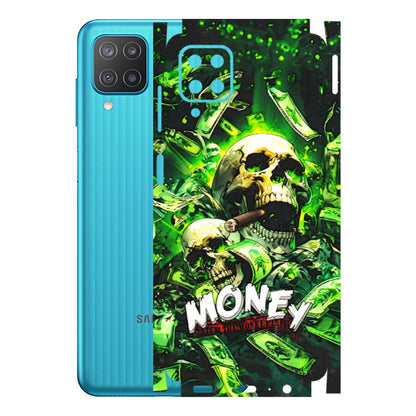 Samsung M/F/Note/Flip and C Phone Skins (All Models) - Skull Money - 3D Embossed Finish (L-303) Samsung Galaxy M12